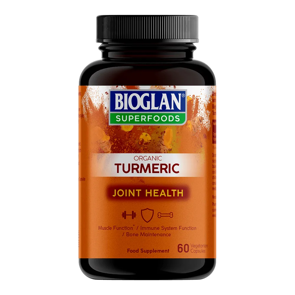 Bioglan Superfoods Organic Turmeric Capsules Joint Health 60 Vegetarian Capsules