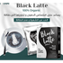 Black Charcoal Latte Activated Charcoal with Cconut Milk and L-Carnitine For Weight Control