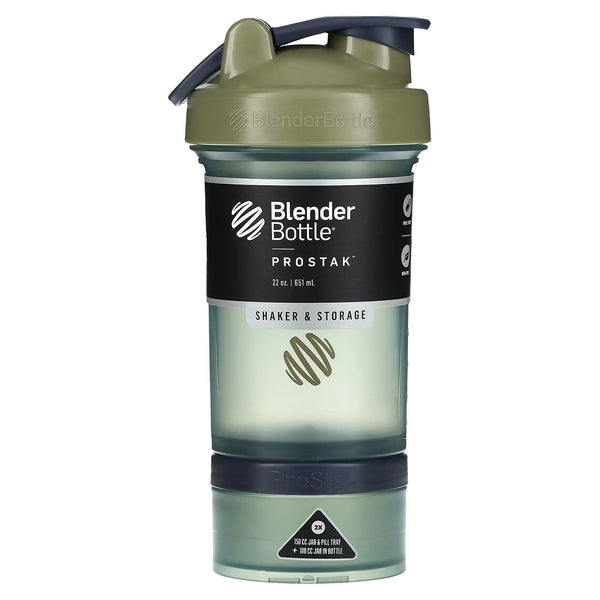 Blender Bottle PROSTAK Tan Shaker & Storage BPA Free 22oz 651ml