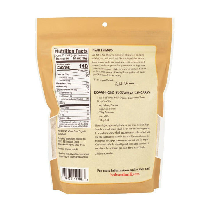 Bob's Red Mill Organic Buckwheat Flour 624g