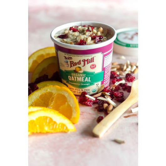 Bob's Red Mill Organic Cranberry Orange Oatmeal Cup with Flax & Chia Gluten Free 70g