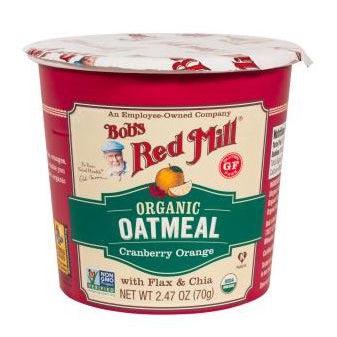 Bob's Red Mill Organic Cranberry Orange Oatmeal Cup with Flax & Chia Gluten Free 70g