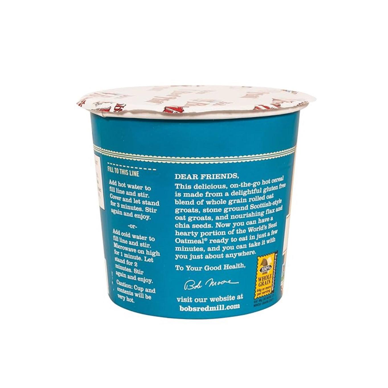 Bob's Red Mill, Organic Oatmeal Cup, Classic 51g