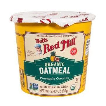 Bob's Red Mill Organic Pineapple Coconut Oatmeal Cup with Flax & Chia Gluten Free 70g