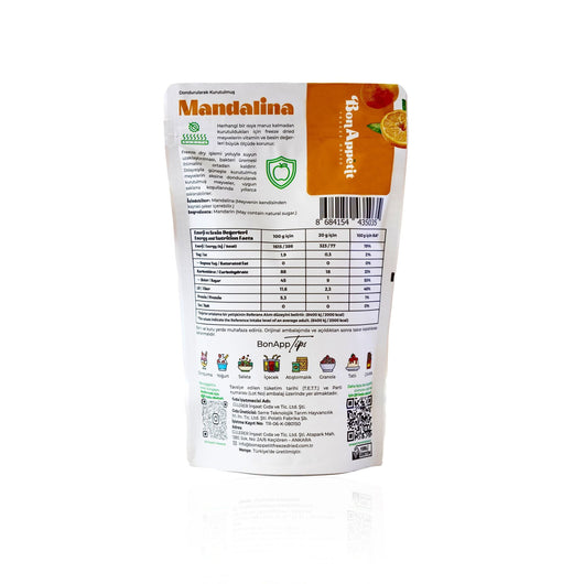 BonAppétit Freeze Dried Mandarin 100% Natural Gluten Free Vegan 20g