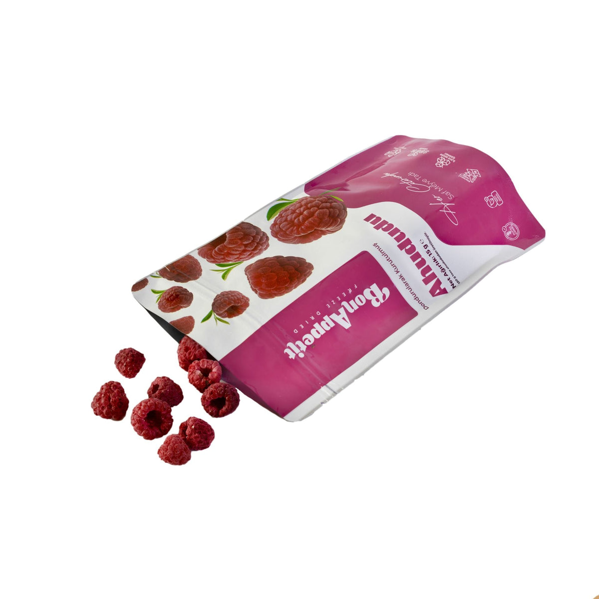 BonAppétit Freeze Dried Raspberry 100% Natural Gluten Free Vegan 15g