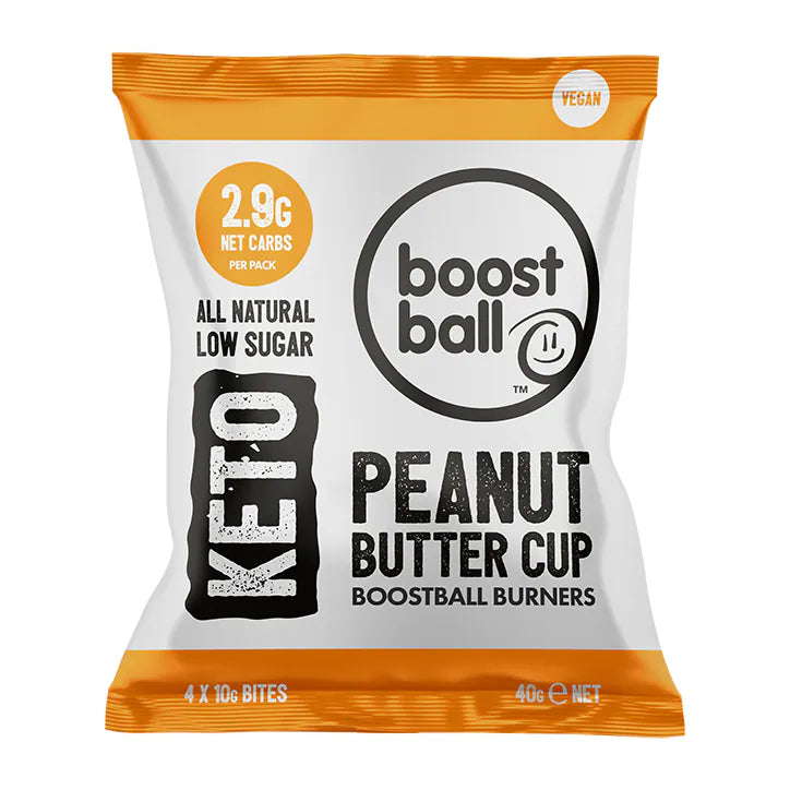 Boost Ball Keto Bites Low Sugar Low Carbs Vegan Peanut Butter Cup 40g