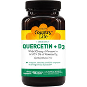 COUNTRY LIFE Quercetin + Vitamin D3 90 Vegetarian Capsules