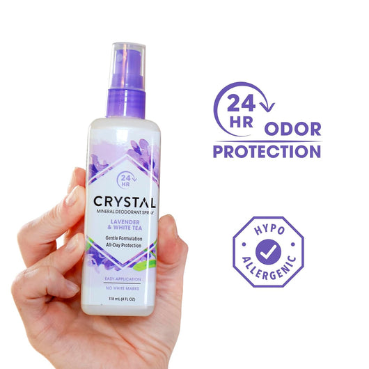 CRYSTAL ESSENCE Deodorant Spray Lavender & White Tea 118ml