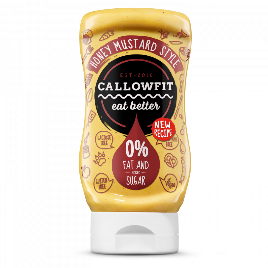 Callowfit Honey Mustard Sauce No Added Sugar No Fat Vegan 300ml