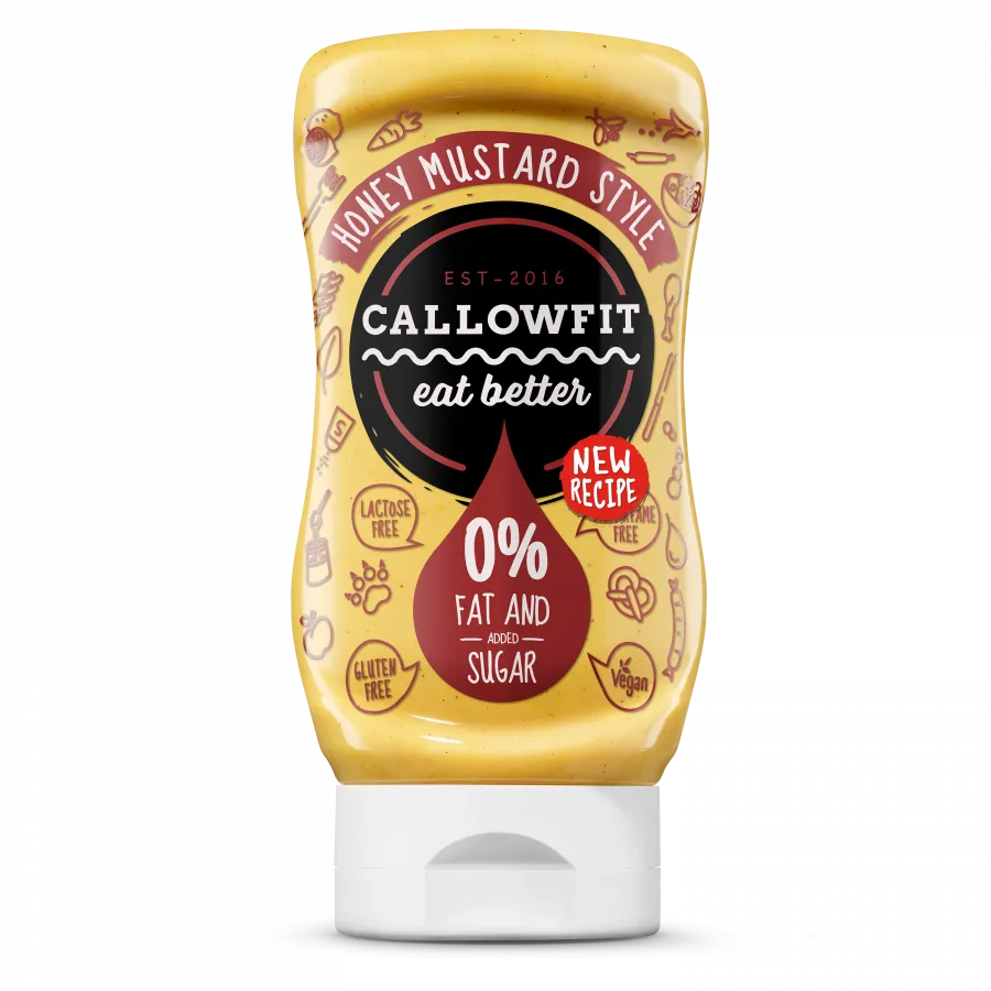 Callowfit Honey Mustard Sauce No Added Sugar No Fat Vegan 300ml