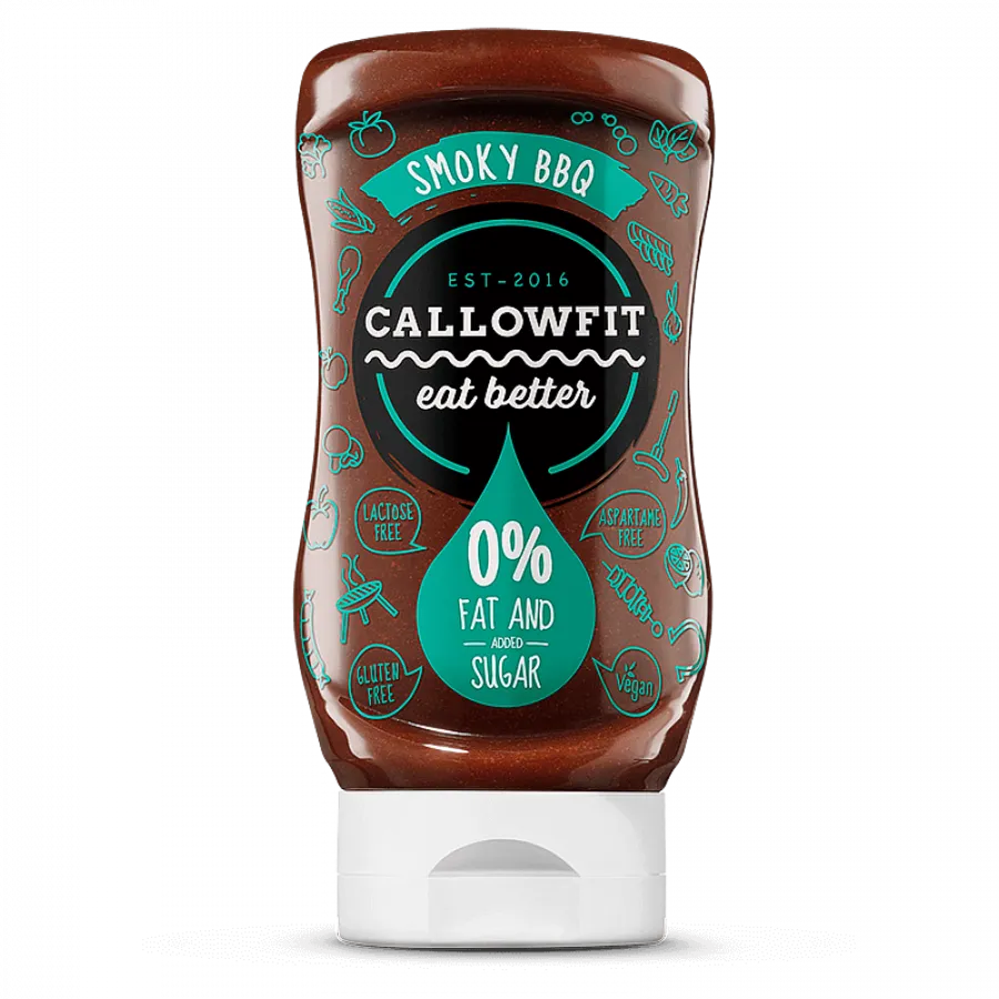 Callowfit Smoky BBQ Sauce No Added Sugar No Fat Vegan 300ml
