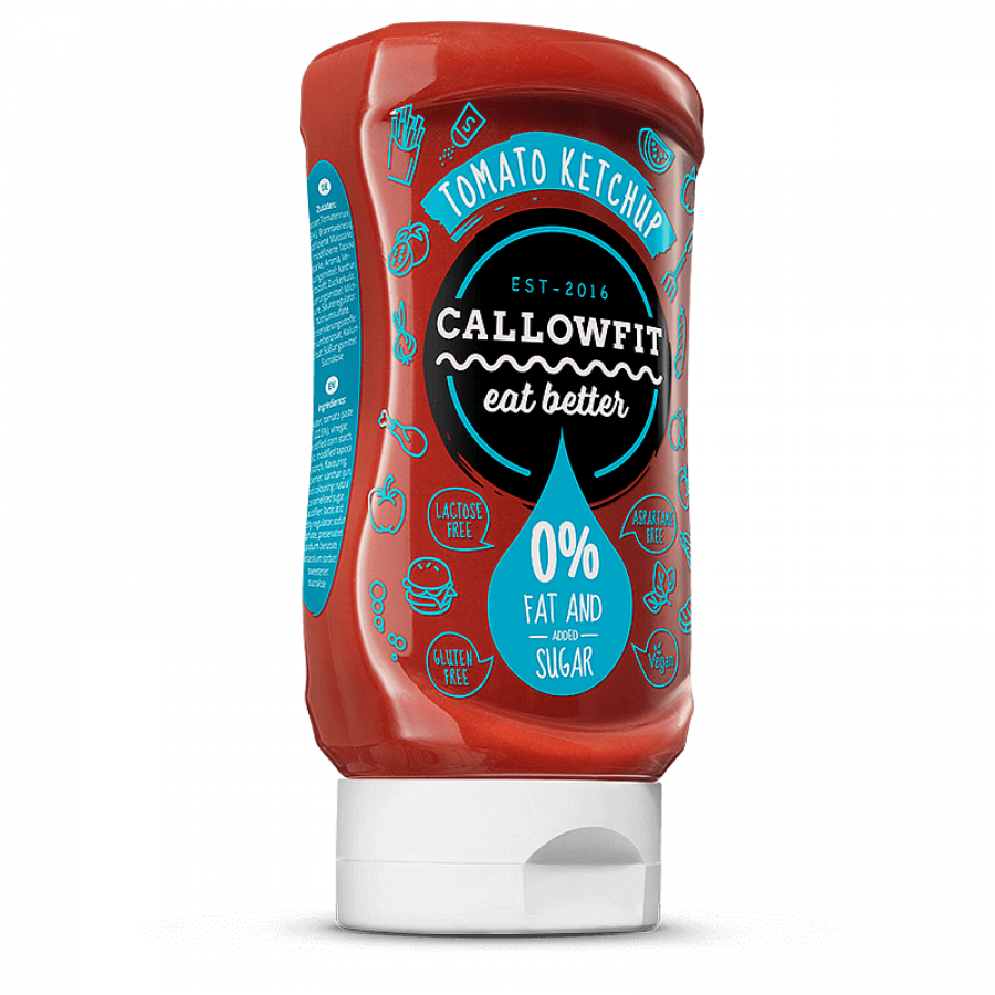 Callowfit Tomato Ketchup No Added Sugar No Fat Vegan 300ml
