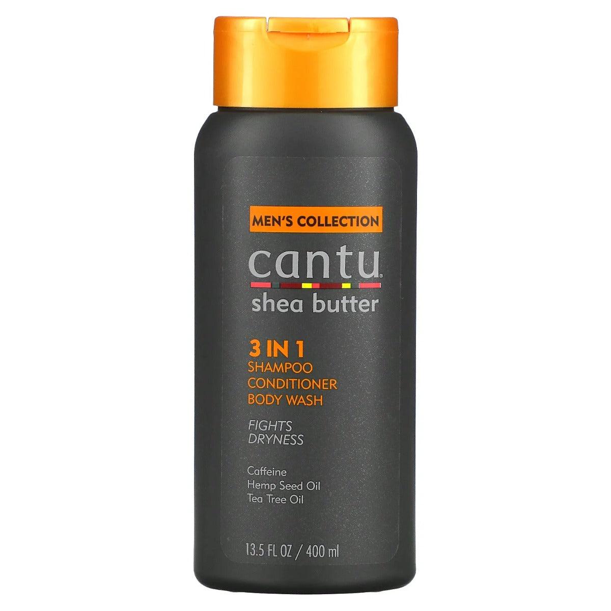 Cantu For Men Shea Butter 3 in 1 Shampoo, Conditioner & Body Wash Sulfate Free 400ml