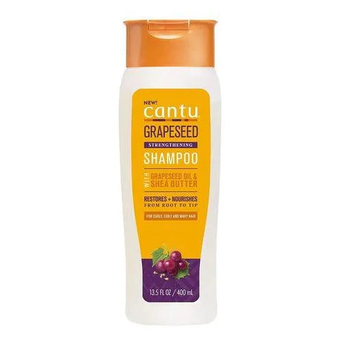 Cantu Grapeseed Strengthening Shampoo with Shea Butter Sulfate Free No Silicone No Parabens No Minerals