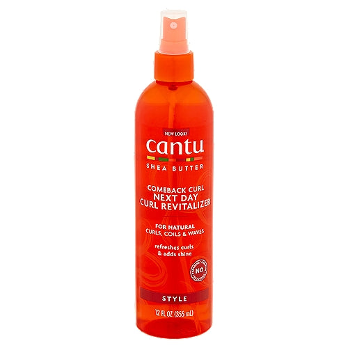 Cantu Shea Butter Comeback Curl Next Day Curl Revitalizer Mist with Shea Butter for Natural Hair 355ml