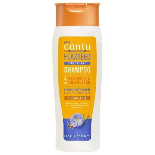 Cantu Smoothing Shampoo with Flaxseed Oil & Shea Butter Sulfate Free No Silicone No Parabe