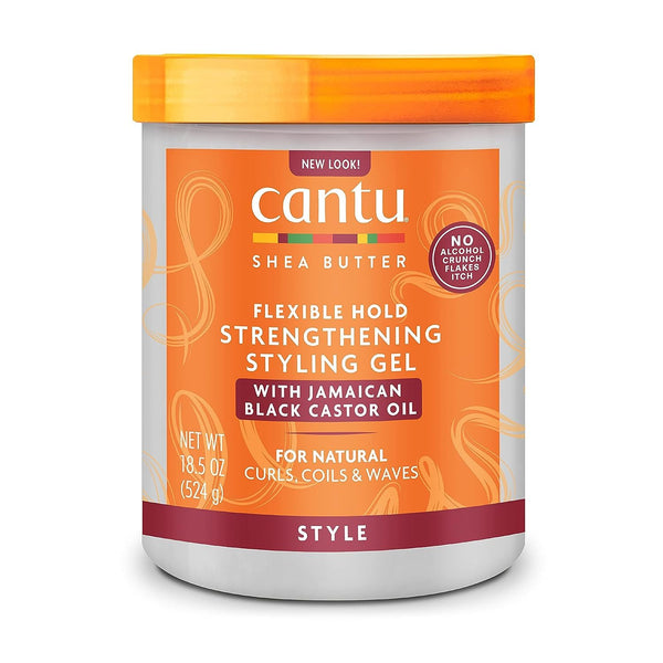 Cantu shea butter maximum hold strengthening styling gel with jamiaican black castor oil 524g