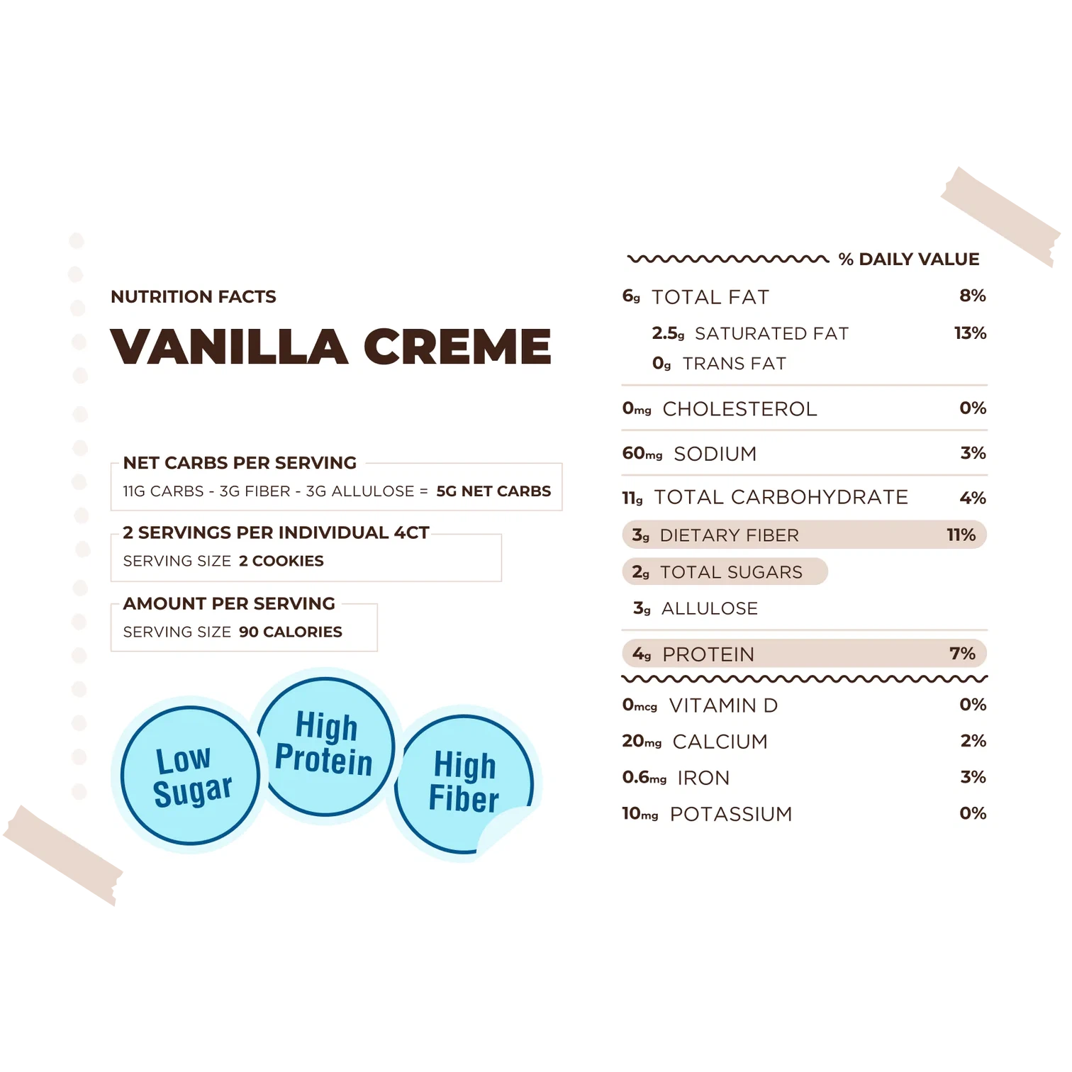 Catalina Crunch Keto Friendly Vanilla Creme Sandwich Cookie Low Carb Low Sugar Vegan 48g