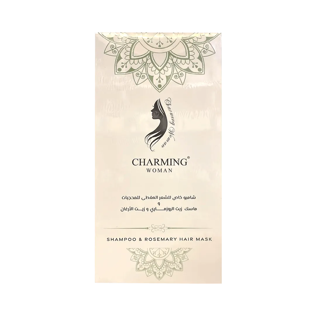 Charming Woman Shampoo For Covered Hair 400ml & Rosemary Argan Oil Hair Mask 250ml
