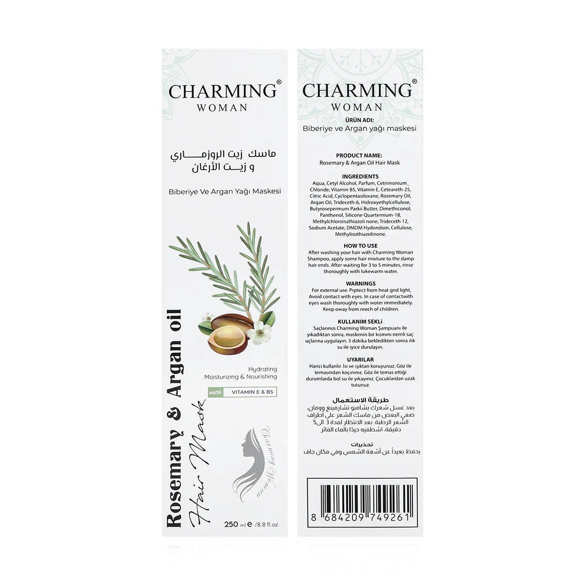 Charming Women Rosemary & Argan oil Hair Mask 250ml