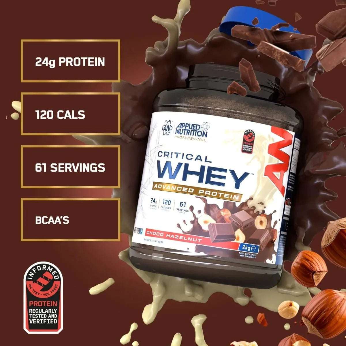 Applied Nutrition Critical Whey Choco Hazelnut Advanced Protein Blend 2KG