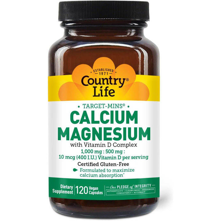 Country Life Calcium Magnesium with Vitamin D Complex 120 Caps