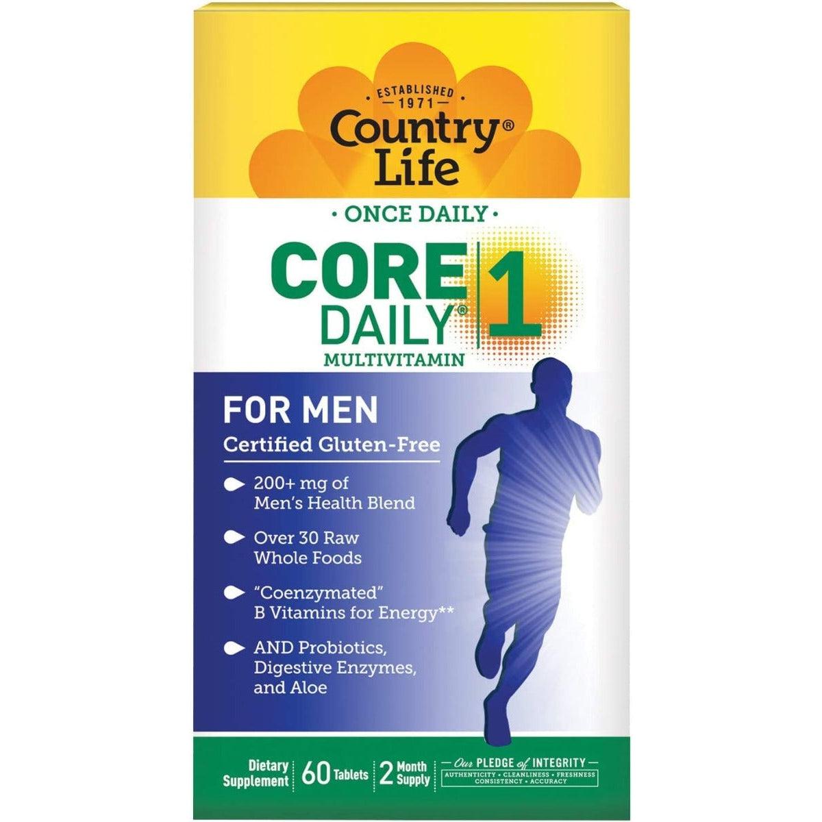 Country Life Core Daily-1 Daily Multivitamin For Men WHOLE FOODS BLEND 60 Tablets