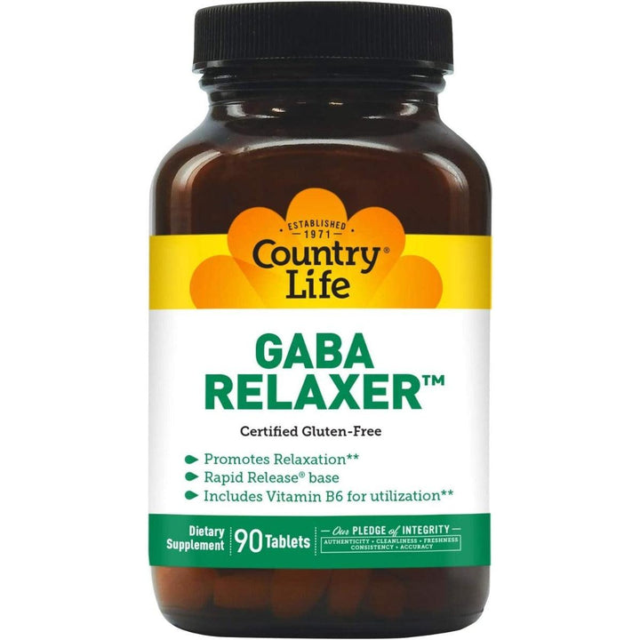 Country Life GABA Relaxer with Glycine and Taurine 90 Vegan Tablets