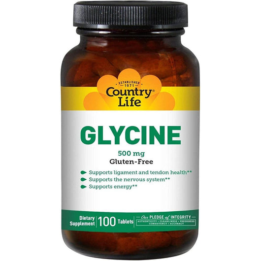 Country Life Glycine 500mg 100 Tablets