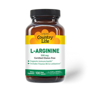 Country Life L-Arginine 500mg Gluten Free 100 Vegan Capsules