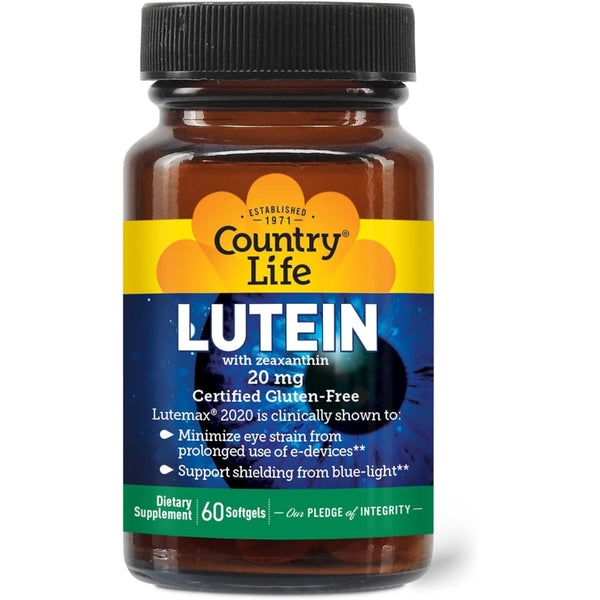 Country Life Lutein with Zeaxanthin 20 mg 60 Softgels