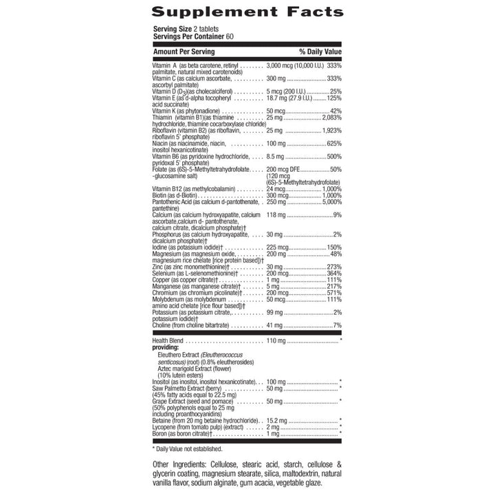 Country Life Max for Men Multivitamin & Mineral Complex with Saw Palmetto Gluten Free 60 Tablet