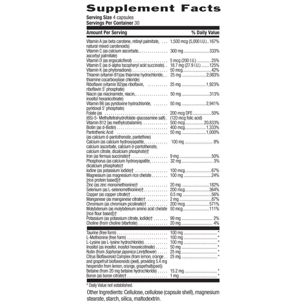 Country Life Max for Vegans Multivitamin & Mineral Complex 120 Vegan Capsules