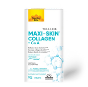 Country Life Maxi-Skin® Collagen + Vitamin C & A 90 Tablets