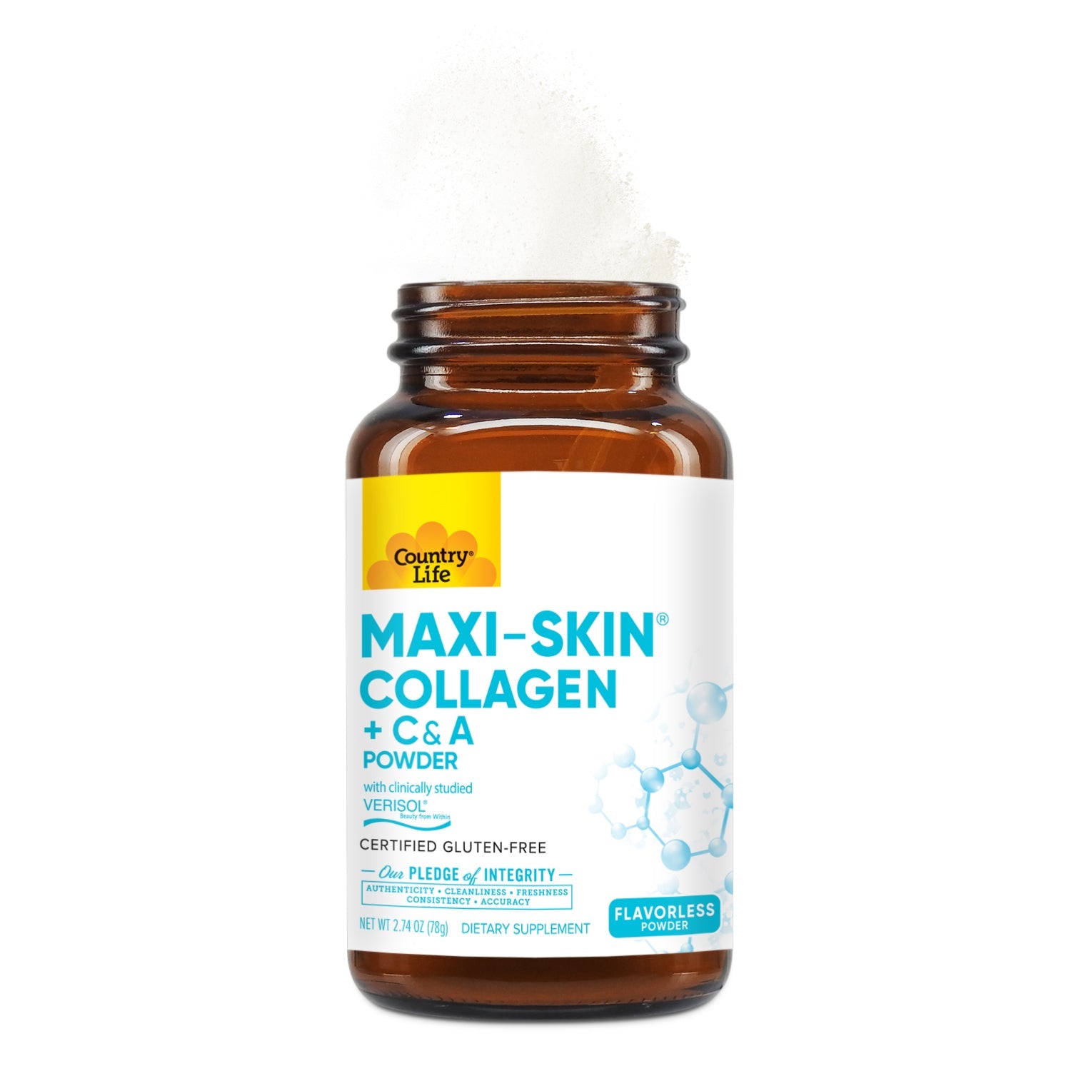 Country Life Maxi-Skin® Collagen + Vitamin C & A Powder 78g