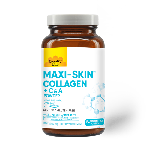 Country Life Maxi-Skin® Collagen + Vitamin C & A Powder 78g