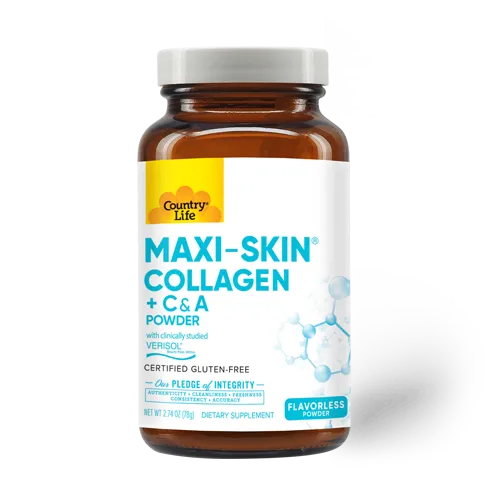 Country Life Maxi-Skin® Collagen + Vitamin C & A Powder 78g