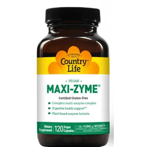 Country Life Maxi-Zyme Plant Based Digestive Enzymes 120 Vegetable Capsules
