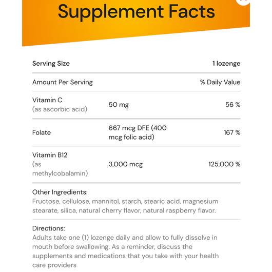 Country Life Methyl B-12 Vitamin B12 Lozenges as Methylcobalamin 3,000 mcg Certified Vegan and Gluten Free 120 Lozenges