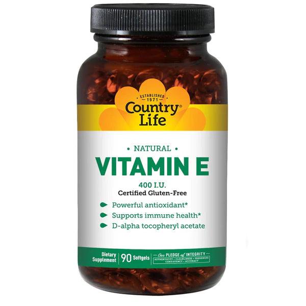 Country Life Natural Vitamin E 400IU 90 Softgels