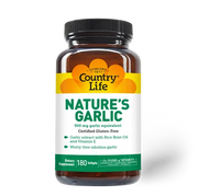 Country Life Nature's Garlic Odorless 500mg 180 Softgels
