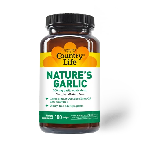 Country Life Nature's Garlic Odorless 500mg 180 Softgels