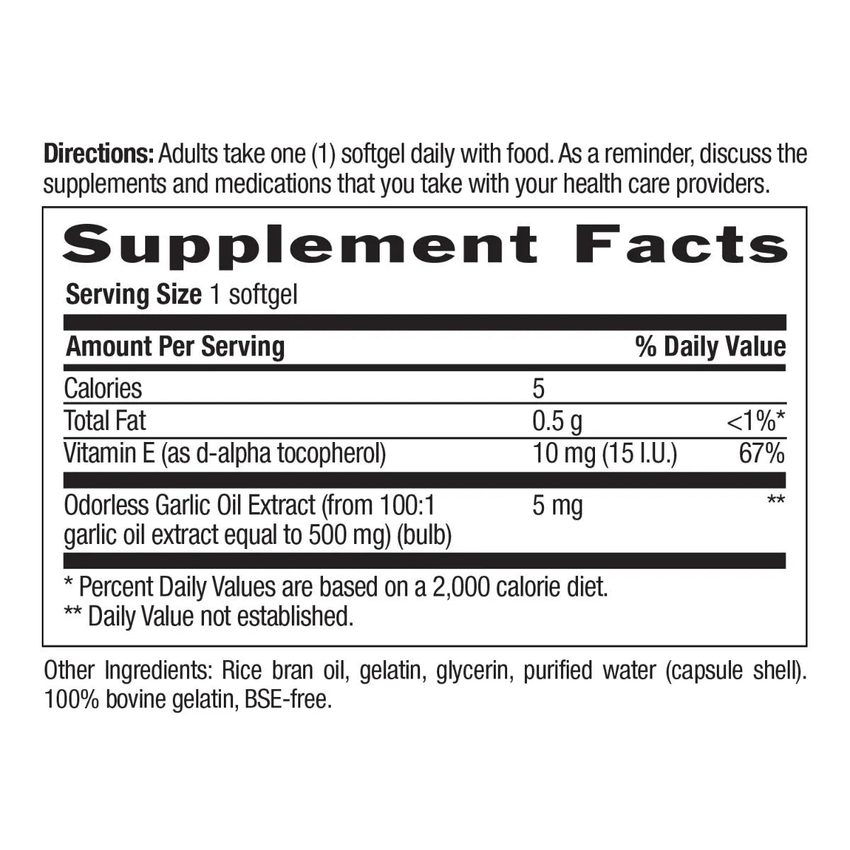 Country Life Nature's Garlic Odorless 500mg 90 Softgels