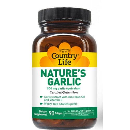Country Life Nature's Garlic Odorless 500mg 90 Softgels