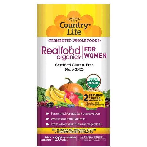 Country Life Organic Whole Food Multivitamin Women's Daily Nutrition 120 Tablets