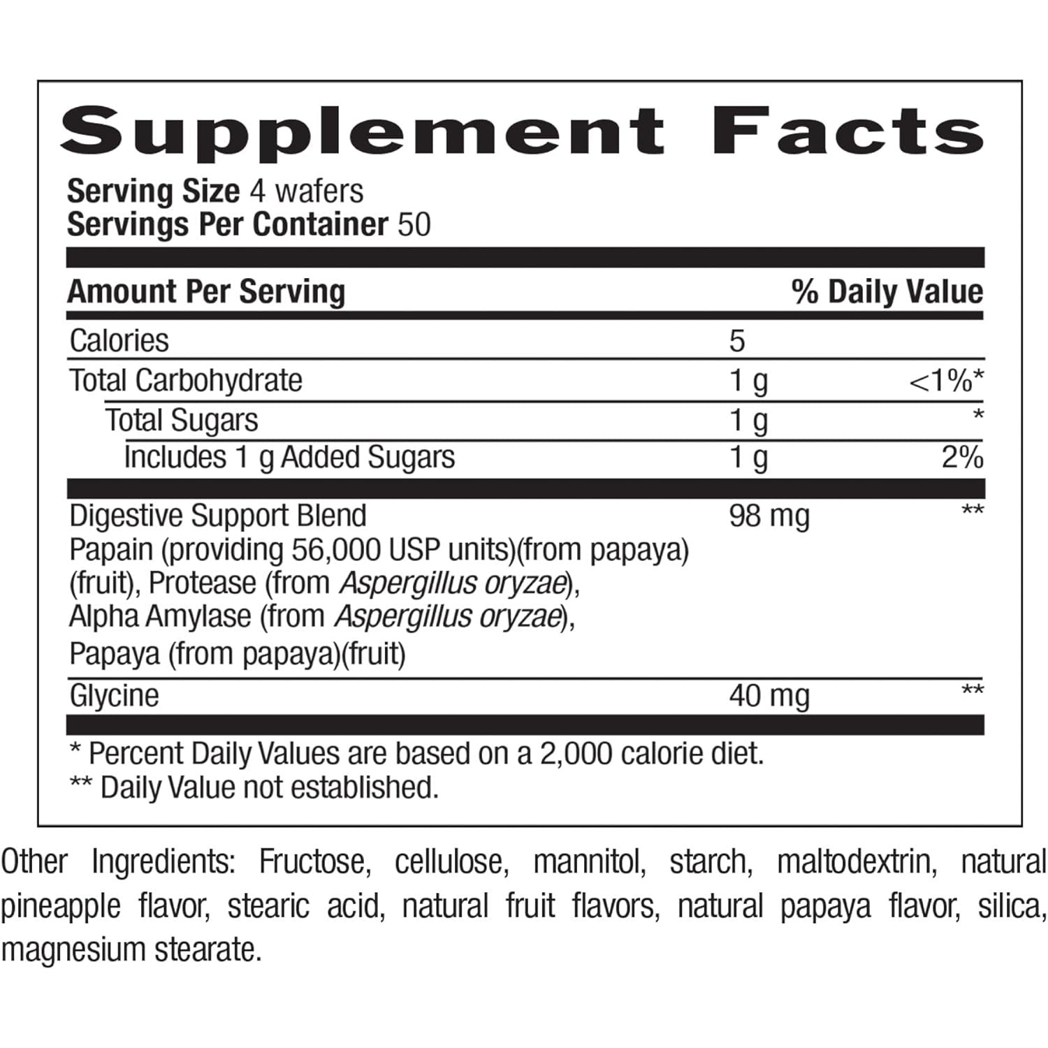 Country Life, Papaya Digestive Enzymes Support, Daily Enzymes to Promote Digestive Health and Nutrient Absorption, 200 Chewable Wafers