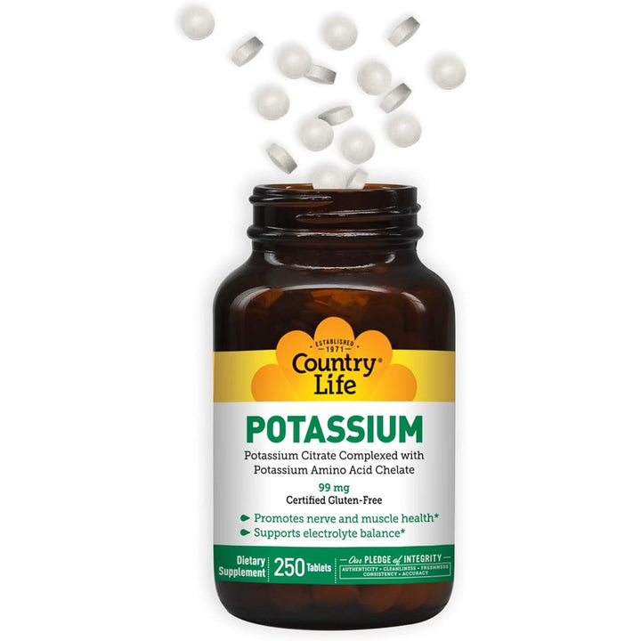 Country Life Potassium 99 Mg, 250 Tablets