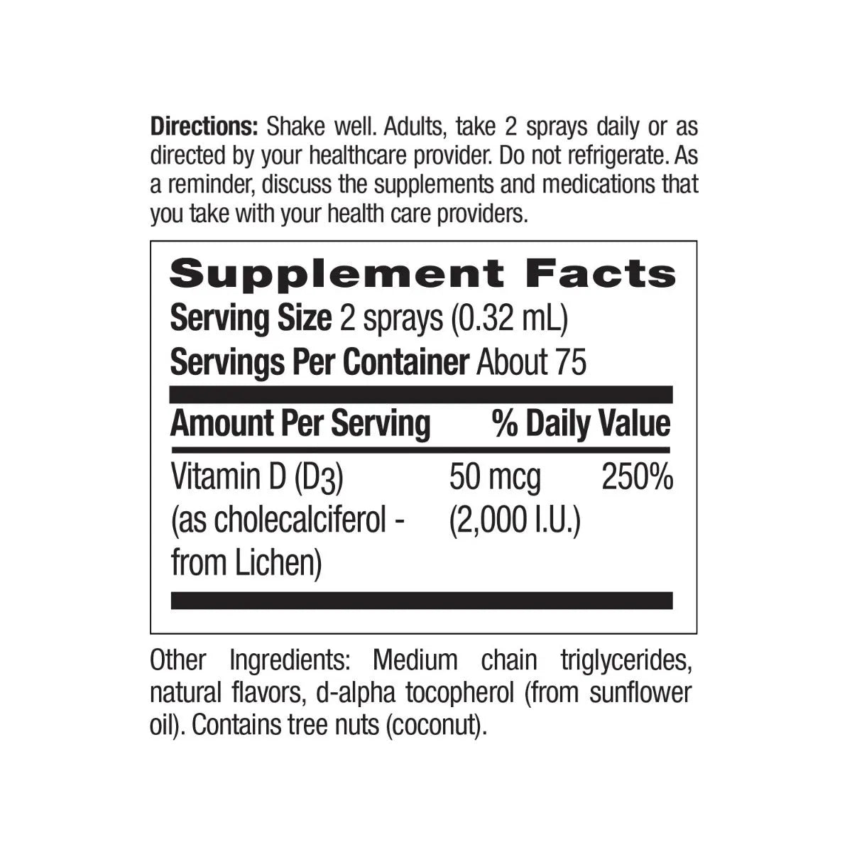 Country Life Vitamin D3 Spray 2000 IU Strawberry 24ml