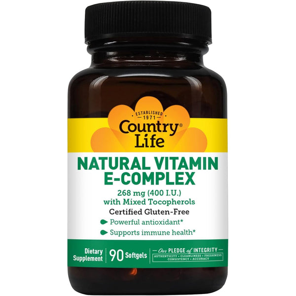 Country Life Vitamin E Complex, 90 Softgels